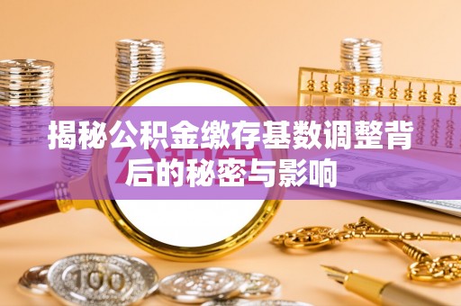 涪陵揭秘公积金缴存基数调整背后的秘密与影响