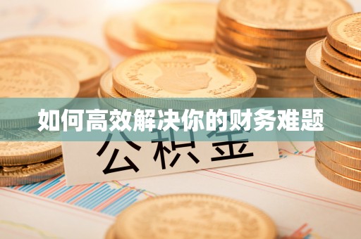 涪陵如何高效解决你的财务难题
