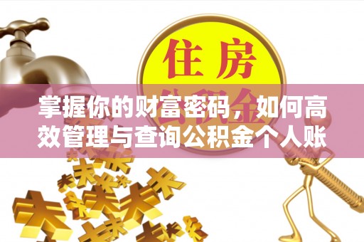 涪陵掌握你的财富密码，如何高效管理与查询公积金个人账户信息