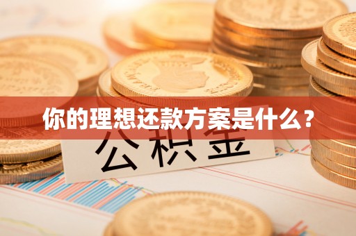 涪陵你的理想还款方案是什么？